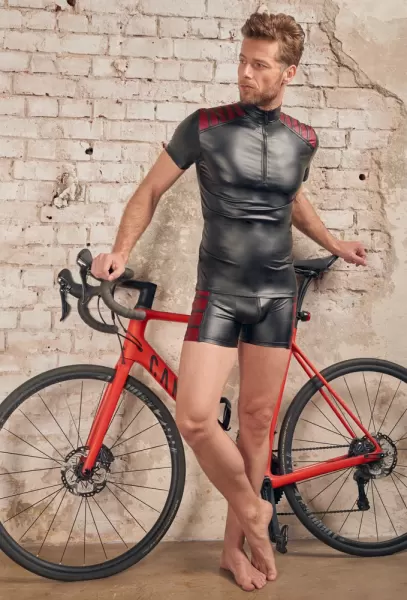 Nek Men's Shirt black/red S seksualūs vyri&scaron;ki mar&scaron;kinėliai &ndash; nuotrauka 5