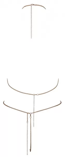 Cottelli accessoires Bra Set Chain Gold Seksuali liemenėlė &ndash; nuotrauka 6