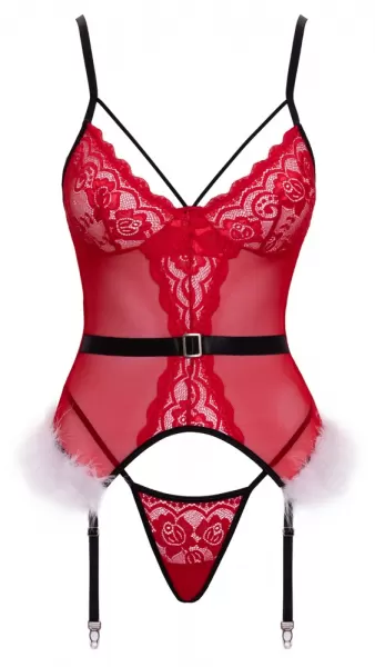 Cottelli lingerie X-Mas Basque S/M Seksuali liemenėlė &ndash; nuotrauka 4