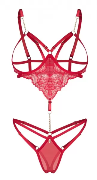 Obsessive obs Body red L/XL glaustinukė &ndash; nuotrauka 3