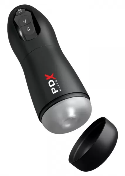 Pdx Elite pdxe Suck-O-Matic Frosted Blac Vibruojantis masturbatorius &ndash; nuotrauka 3