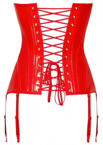 Black Level Vinyl Corset red L Seksuali lateksinė apranga &ndash; nuotrauka 9