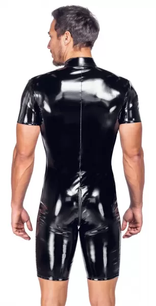 Black Level Men's Short Vinyl Playsuit 3XL vyri&scaron;ka lateksinė apranga &ndash; nuotrauka 4