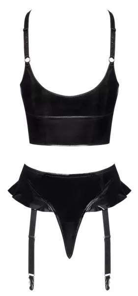 Black Level Vinyl Top & Thong xl Seksuali liemenėlė &ndash; nuotrauka 11