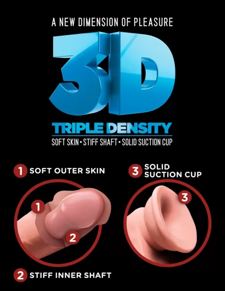 King Cock Plus kcp 7.5 Triple Density Cock wi realisti&scaron;kas dildo &ndash; nuotrauka 6