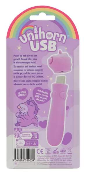 Unihorn usb Karma Lilac Mini vibratorius &ndash; nuotrauka 7