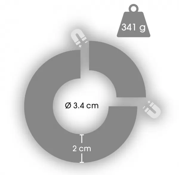 Fetish Collection Magnetic Ball Stretcher 20 mm Penio žiedas - užveržėjas &ndash; nuotrauka 7