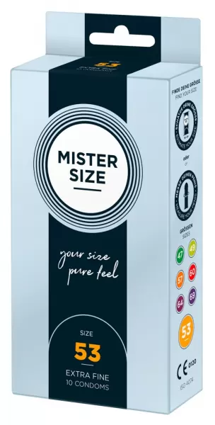 Mister Size 53mm pack of 10 Nestandartinio dydžio prezervatyvai &ndash; nuotrauka 2