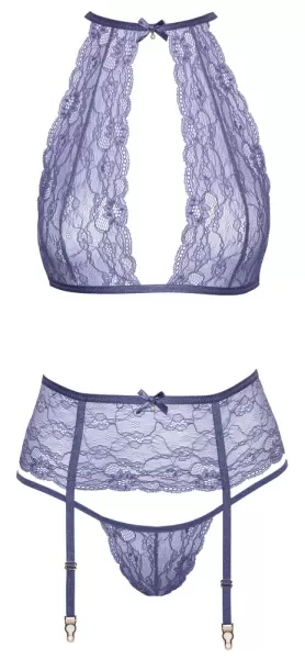 Rich & Beautiful seksualus 3 dalių komplektas Suspender Set L/XL &ndash; nuotrauka 4