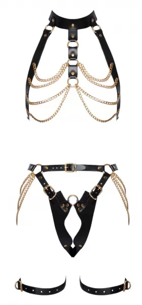 Zado Leather Harness Set L/XL Seksuali lateksinė apranga &ndash; nuotrauka 7
