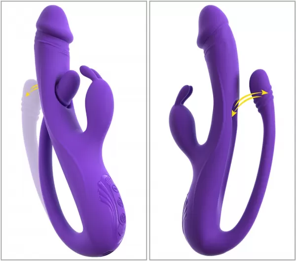 Sweet Smile Smile Rabbit Vibe w G-Spot/Ana vibratorius ki&scaron;kutis &ndash; nuotrauka 5