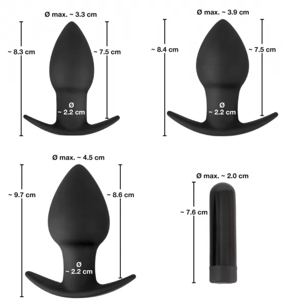 Black Velvets bv Vibrating Butt plugs in 3 s Analinis kai&scaron;tis &ndash; nuotrauka 9