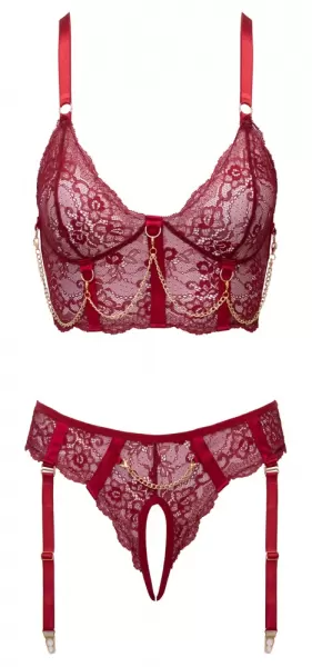 Cottelli lingerie Bra Set with Chains M Seksuali liemenėlė &ndash; nuotrauka 7