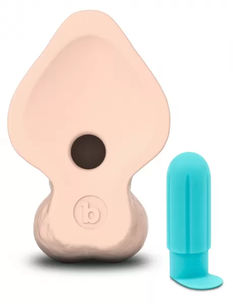 B-Vibe Slipskin 9" Curved Crea Dildo ir falo imitatorius &ndash; nuotrauka 7