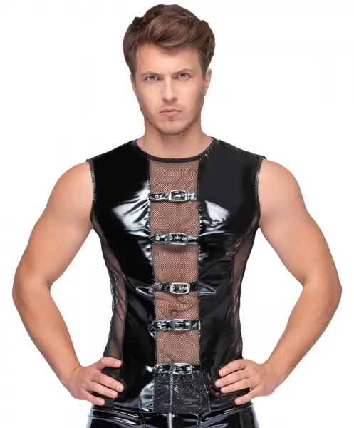 Black Level Vinyl M. Shirt 2XL vyri&scaron;ka lateksinė apranga &ndash; nuotrauka 2