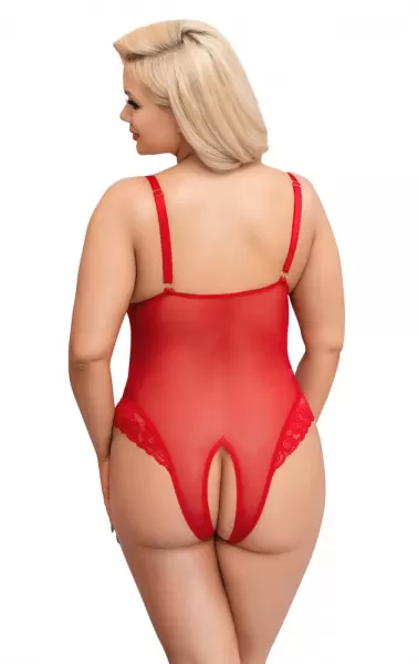 Cottelli curves Crotchless Body red 3XL glaustinukė &ndash; nuotrauka 4
