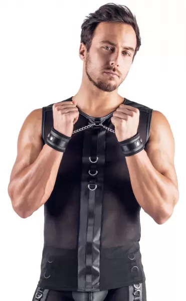 Svenjoyment Bondage Men's Shirt and Cuffs L seksualūs vyri&scaron;ki mar&scaron;kinėliai &ndash; nuotrauka 3