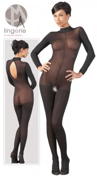 NO:XQSE Catsuit with Lace Collar M/L kūno kojinė &ndash; nuotrauka 8