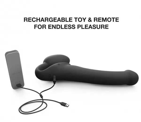 Strap-On-Me Vibrating Strap-On M Black Strap-on dildo &ndash; nuotrauka 5