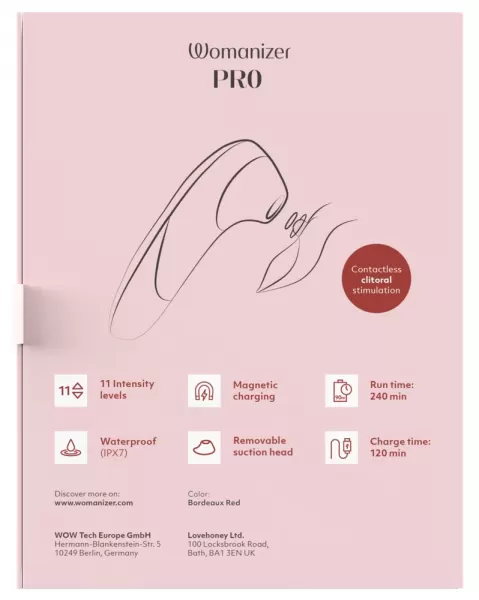 Womanizer Pro Red Vibratorius &ndash; nuotrauka 13