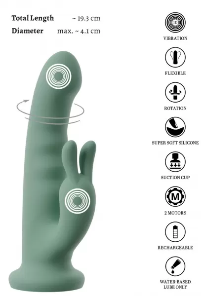 Beau coeur Luvio Rotating Soft vibratorius ki&scaron;kutis &ndash; nuotrauka 15