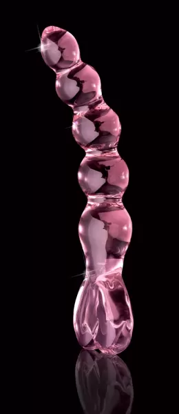 Icicles No. 43 Pink stiklinis dildo &ndash; nuotrauka 3