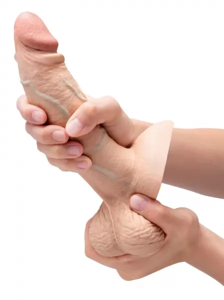 B-Vibe Slipskin 7" Girthy Crea Dildo ir falo imitatorius &ndash; nuotrauka 8