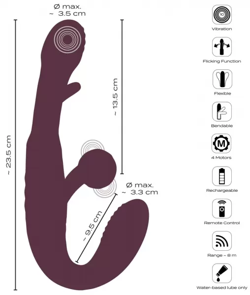 Javida Strapless Strap-On Flic vibratorius poroms &ndash; nuotrauka 11