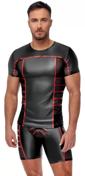 Nek Men's Short black/red S seksualūs vyri&scaron;ki mar&scaron;kinėliai &ndash; nuotrauka 5