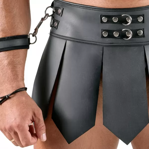 Svenjoyment Bondage Men's Skirt + Chest Harness xl vyri&scaron;ka lateksinė apranga &ndash; nuotrauka 6