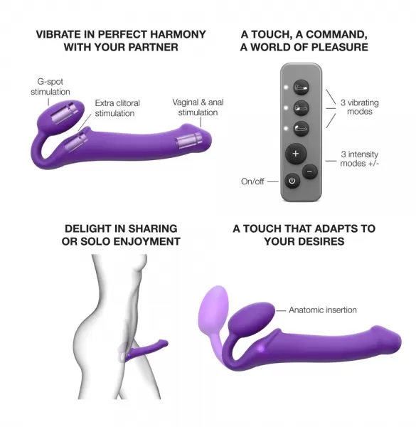 Strap-On-Me Vibrating Strap-On M Purple Strap-on dildo &ndash; nuotrauka 8