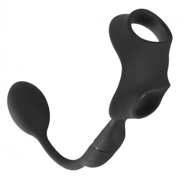 Rebel Cock ring with rc butt p Pakraunamas vibruojantis penio žiedas &ndash; nuotrauka 2