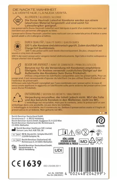Durex Hautnah Latex-free x 10 Prezervatyvai &ndash; nuotrauka 6