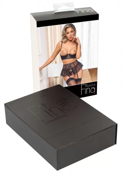 Abierta Fina Suspender Shelf Bra Set 75B/S Seksuali liemenėlė &ndash; nuotrauka 11
