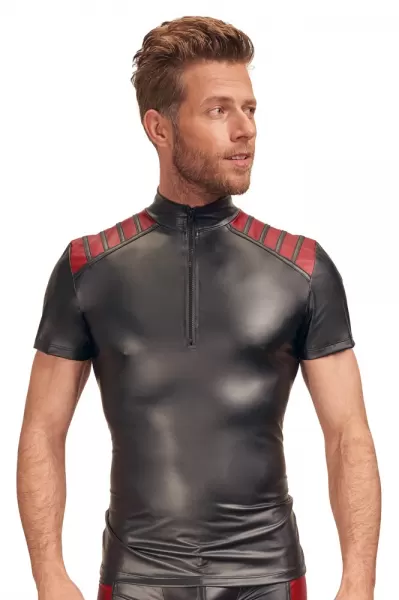 Nek Men's Shirt black/red M seksualūs vyri&scaron;ki mar&scaron;kinėliai &ndash; nuotrauka 2
