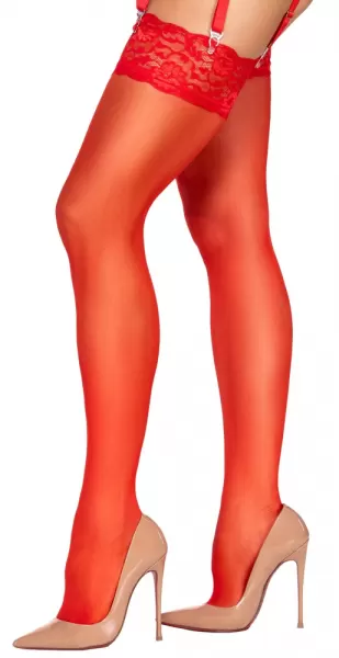 Cottelli legwear Stockings red L Prisegamos kojinės &ndash; nuotrauka 2