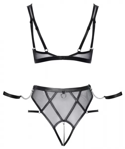 Cottelli bondage Bondage Bra Set L Seksuali lateksinė apranga &ndash; nuotrauka 11
