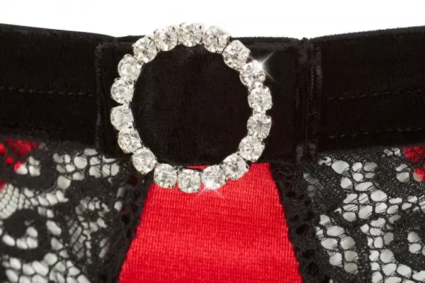 Abierta Fina Shelf Bra Set red 80B/M Seksuali liemenėlė &ndash; nuotrauka 11