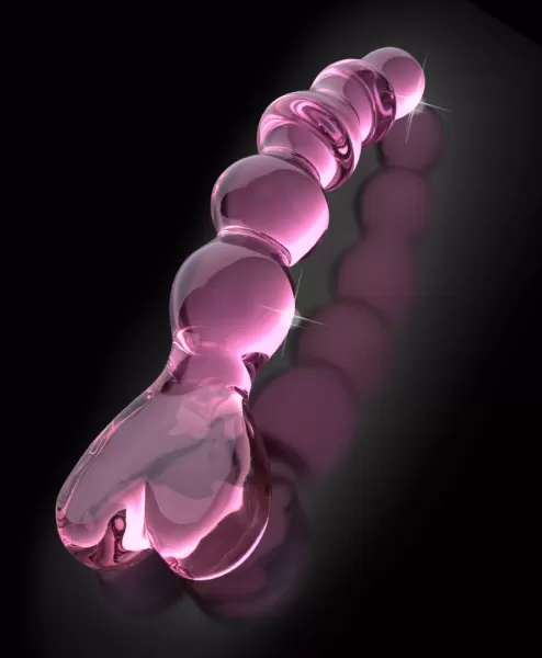 Icicles No. 43 Pink stiklinis dildo &ndash; nuotrauka 4