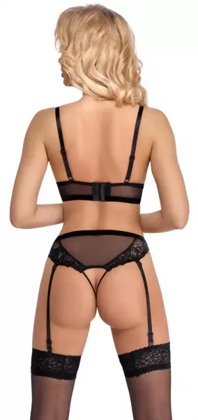 Cottelli lingerie Bra & Thong black xl Seksuali liemenėlė &ndash; nuotrauka 5