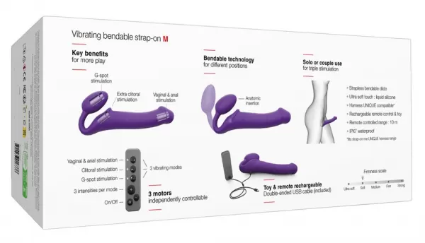 Strap-On-Me Vibrating Strap-On M Purple Strap-on dildo &ndash; nuotrauka 14