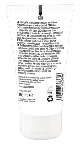 Lick-it Lick it! Strawberry 50 ml masažo gelis &ndash; nuotrauka 2