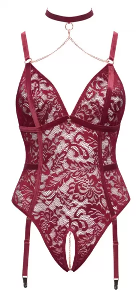 Cottelli curves Crotchless Body red 3XL glaustinukė &ndash; nuotrauka 7