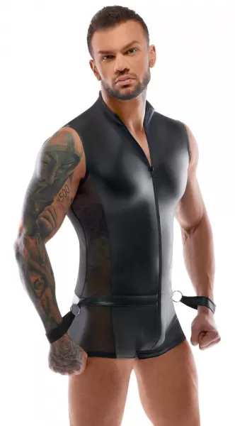 Svenjoyment Bondage Men's Jumpsuit&Cuffs L vyri&scaron;kas seksualus kombinezonas &ndash; nuotrauka 4