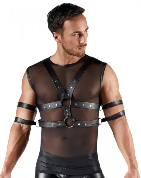 Svenjoyment Bondage Men's Shirt L vyri&scaron;ka lateksinė apranga &ndash; nuotrauka 2