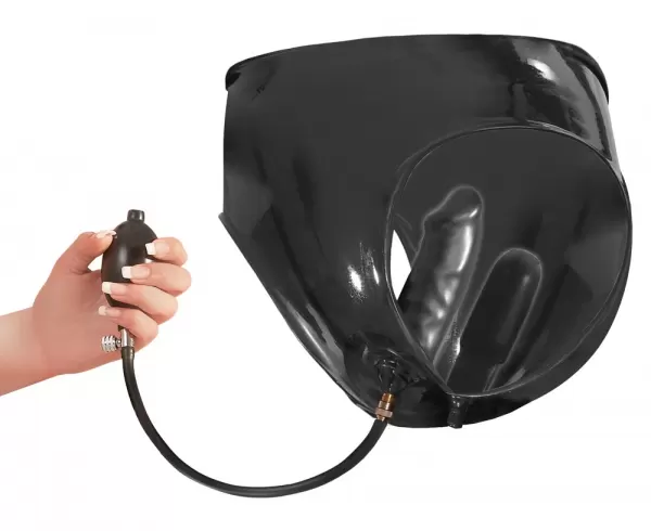 Late X Latex Briefs Pump Dildo M Seksuali lateksinė apranga &ndash; nuotrauka 5
