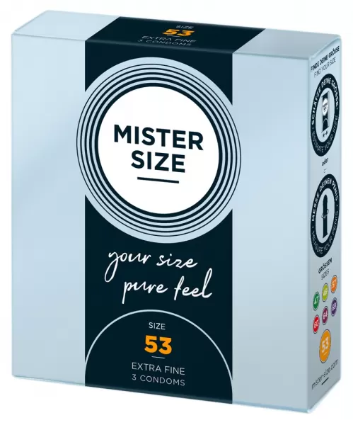 Mister Size 53mm pack of 3 Nestandartinio dydžio prezervatyvai &ndash; nuotrauka 2