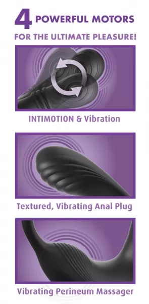 Anal Fantasy Elite afe Ass-Gasm IntiMotion Black Vibruojantis analinis dildo &ndash; nuotrauka 4