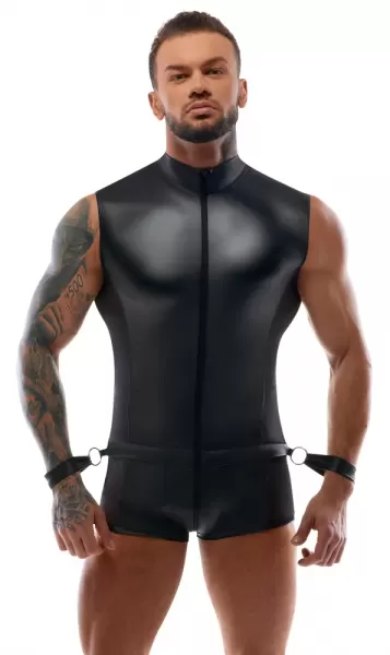 Svenjoyment Bondage Men's Jumpsuit&Cuffs M vyri&scaron;kas seksualus kombinezonas &ndash; nuotrauka 2