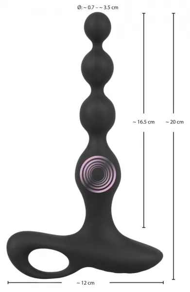 Black Velvets bv Vibrating Anal Beads Vibruojantis analinis dildo &ndash; nuotrauka 13